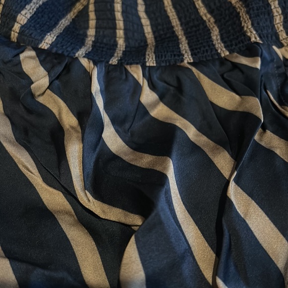 *BLUE/TAN* NWT, Chaser, Women’s Silky Basics Smocked Waist Faux Wrap Midi Skirt - Picture 8 of 8